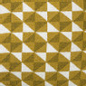 Kussen jacquard driehoek - geel - 45x45 cm