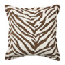 Kussen jacquard zebra - bruin/wit - 45x45 cm