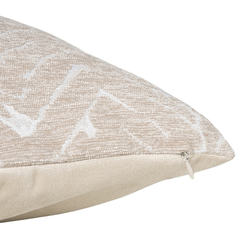 Kussen jacquard zigzag - beige - 45x45 cm