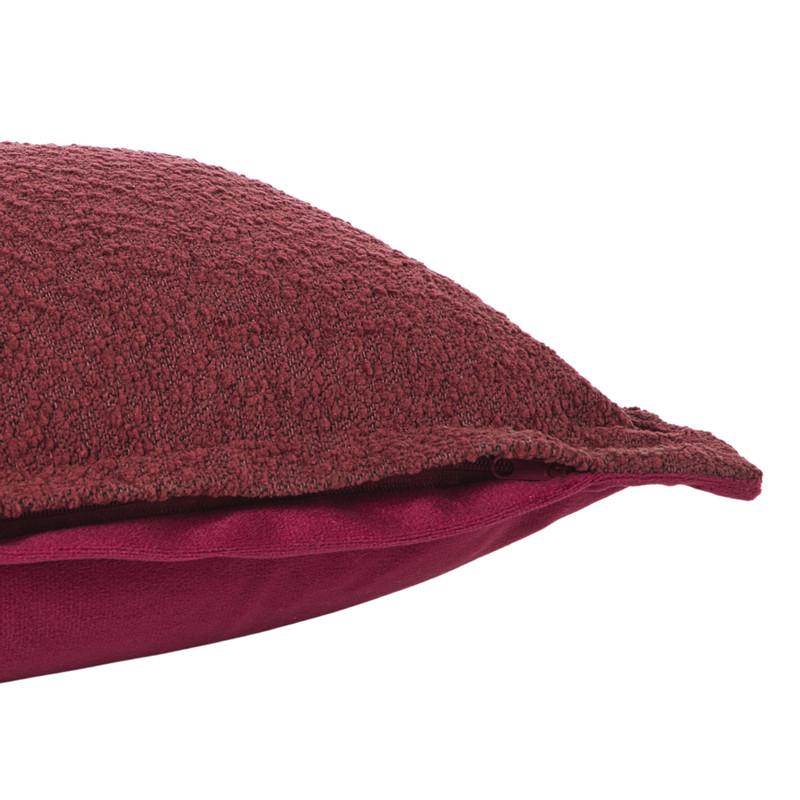 Kussen chenille - rood - 30x50 cm