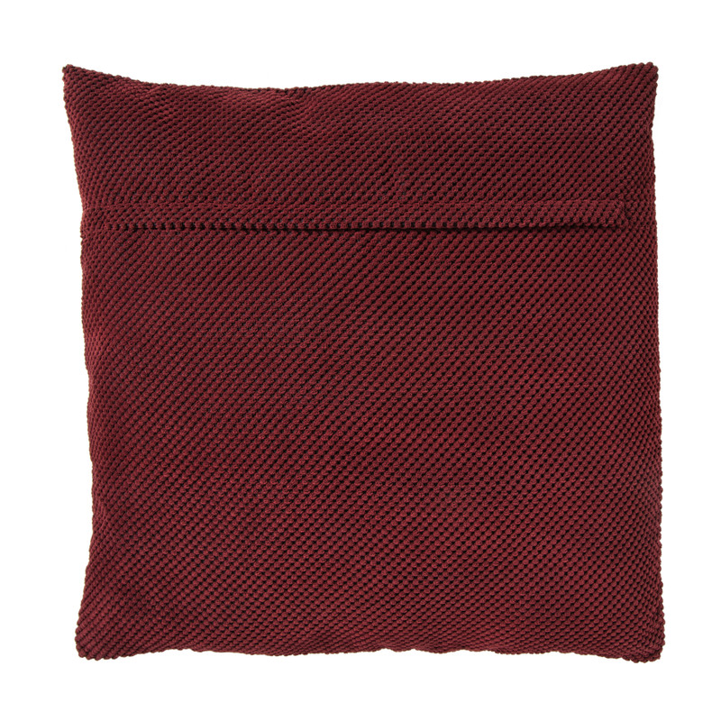 Kussen met blokjes - bordeauxrood - 60x60 cm
