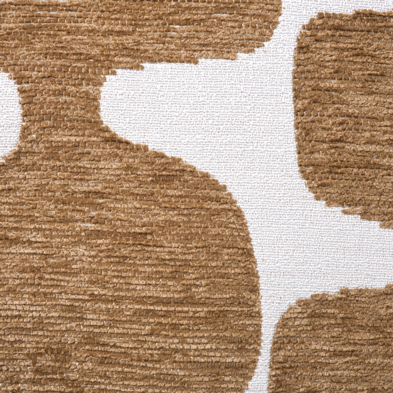 Kussen jacquard organisch - bruin/wit - 45x45 cm