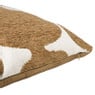 Kussen jacquard organisch - bruin/wit - 45x45 cm