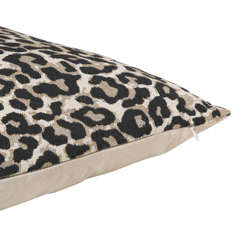 Kussen jacquard animal - bruin - 45x45 cm