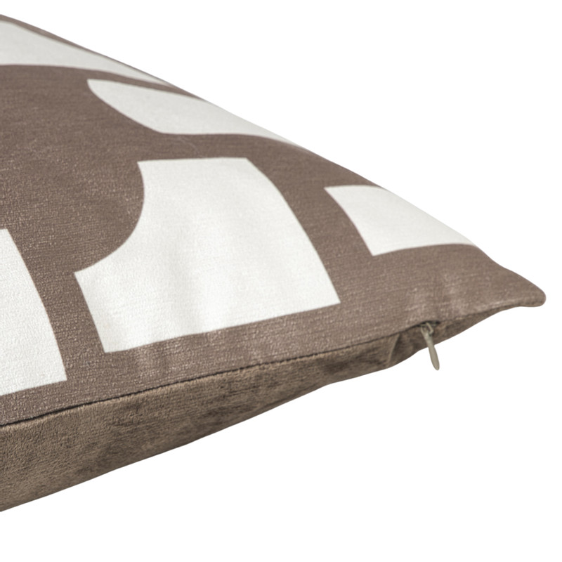 Kussen chenille - bruin - 45x45 cm