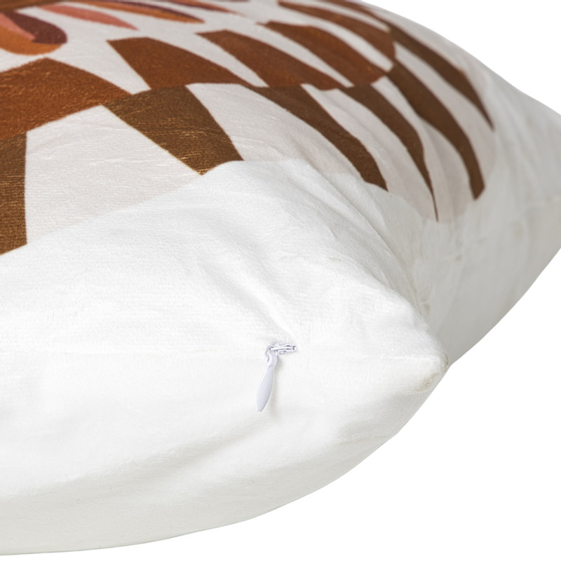 Kussen zon velvet - oranje - 45x45 cm