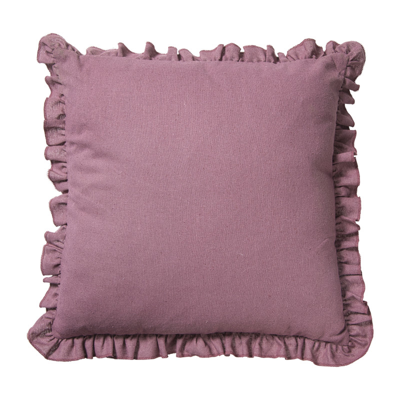 Kussen ruffles - roze - 45x45 cm