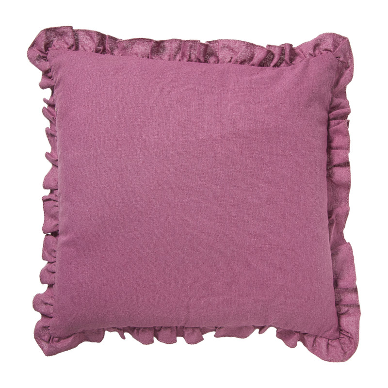 Kussen ruches - roze - 45x45 cm