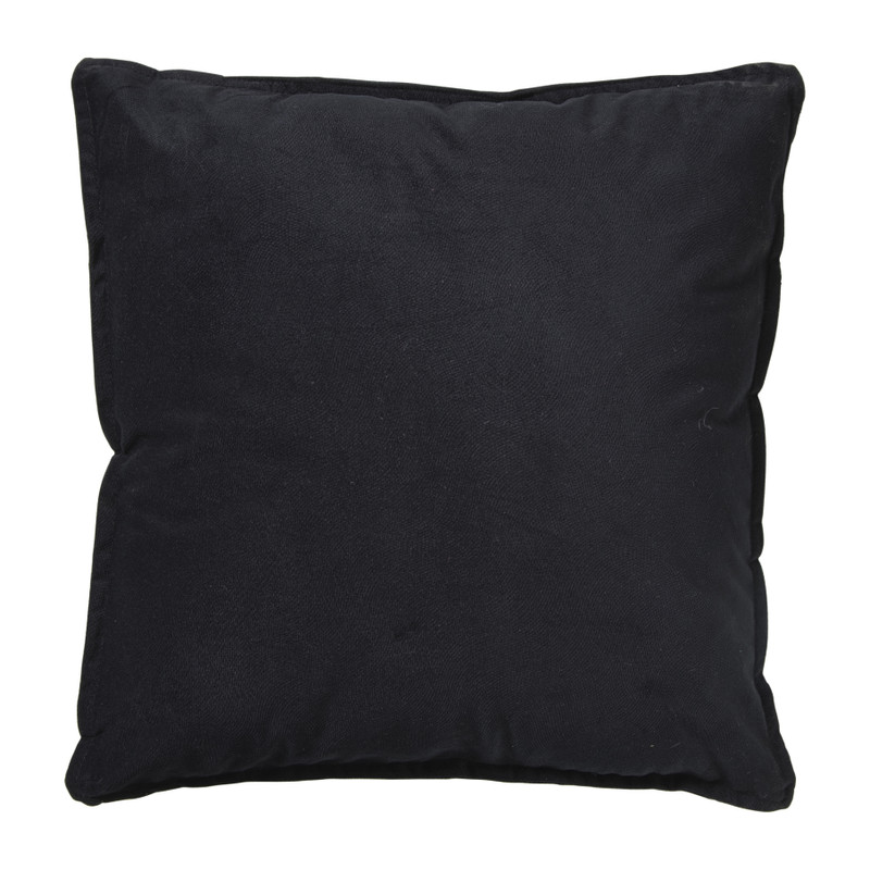 Kussen velvet - zwart - 45x45 cm