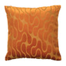Kussen wave velvet - oranje - 45x45 cm