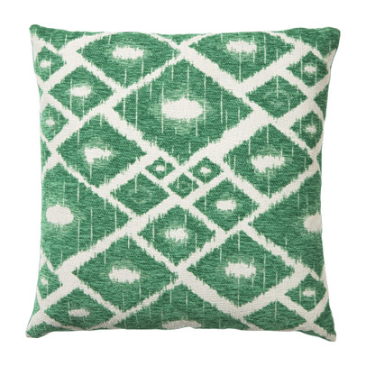 Kussen jacquard ruit - groen - 45x45 cm
