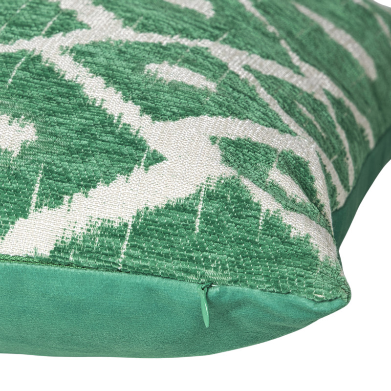 Kussen jacquard ruit - groen - 45x45 cm