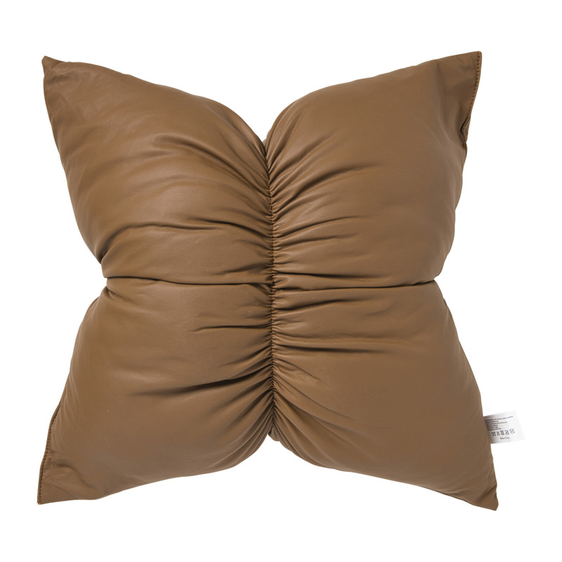 Kussen puf - bruin - 42x42 cm