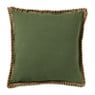 Kussen jute - groen - 45x45 cm