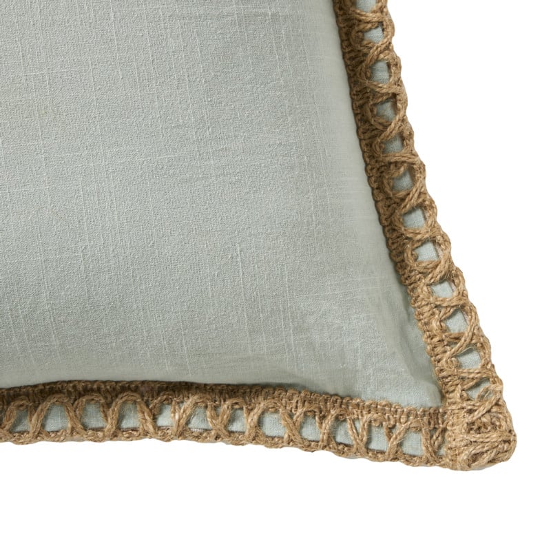 Kussen jute - mint - 45x45 cm