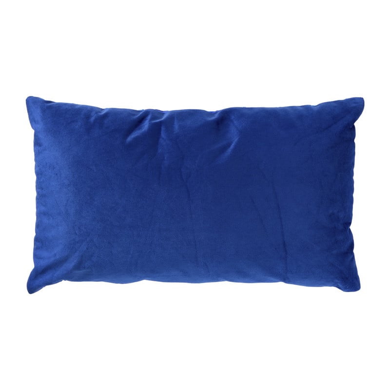 Kussen met piping - blauw - 30x50 cm