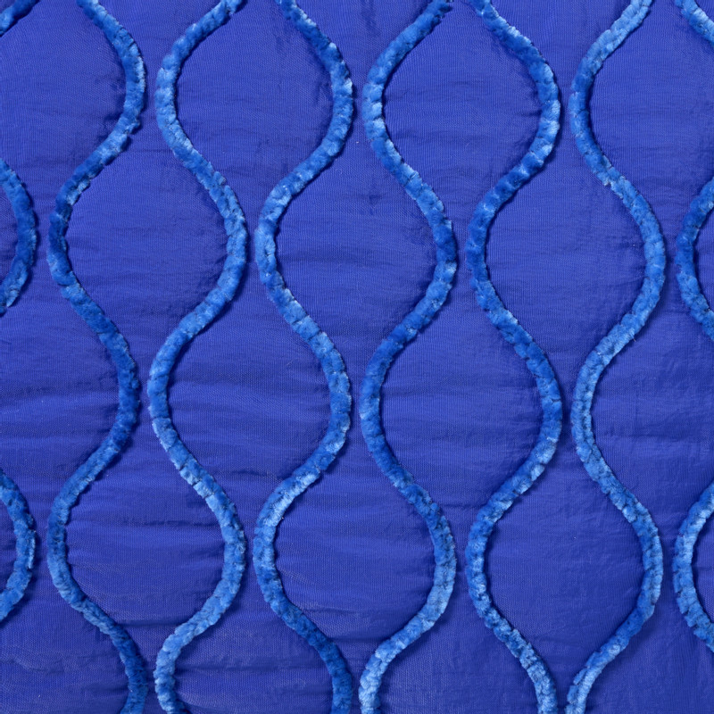 Kussen met piping - blauw - 30x50 cm