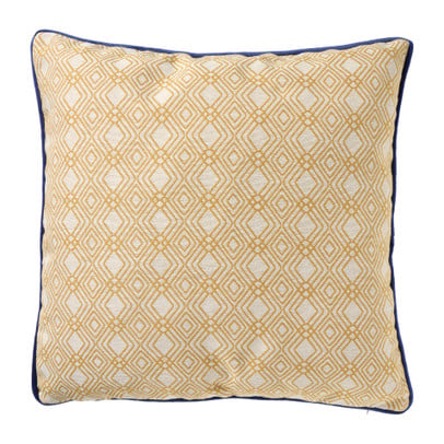 Kussen jacquard - geel - 45x45 cm