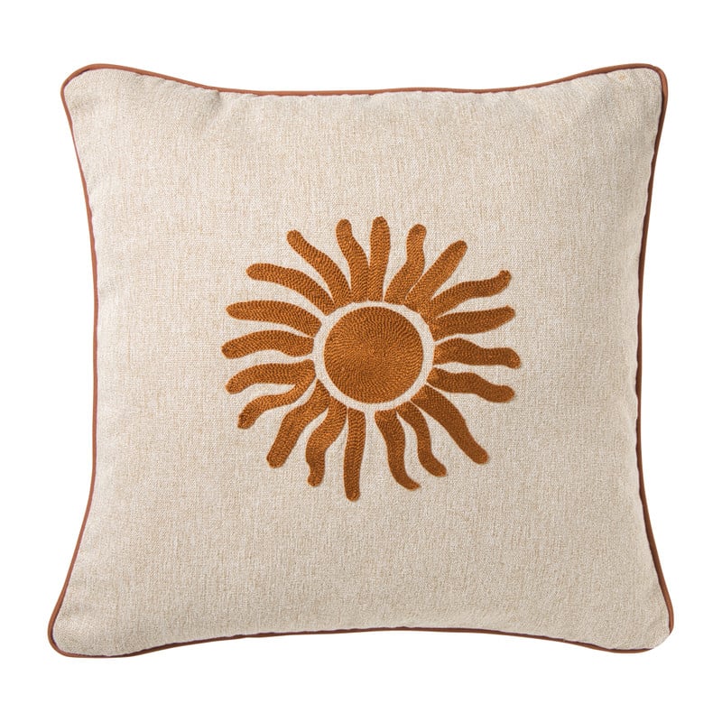 Kussen zon - bruin - 45x45 cm