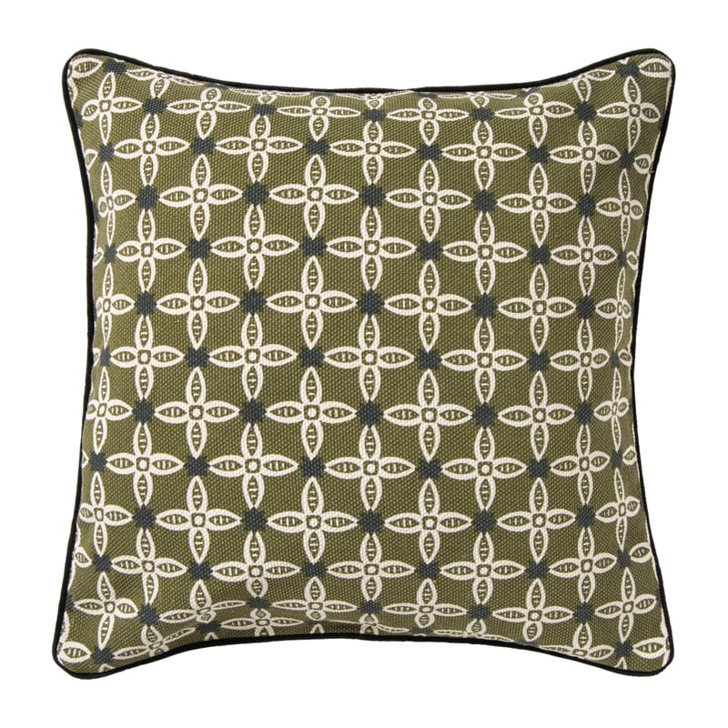 Kussen bloemen - groen - 45x45 cm