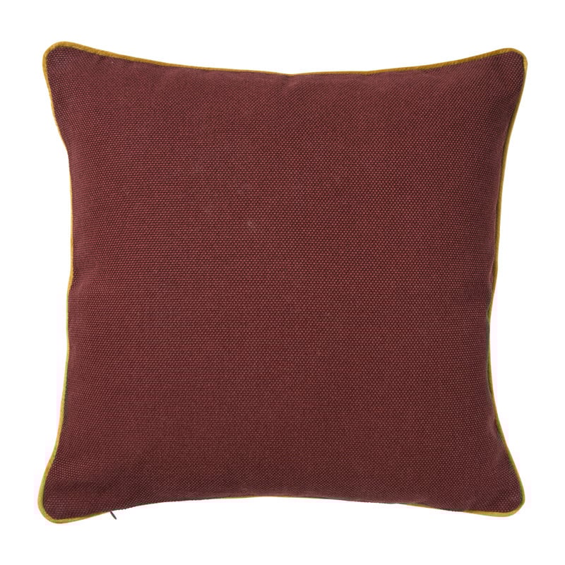 Kussen bloemen - rood/geel - 45x45 cm