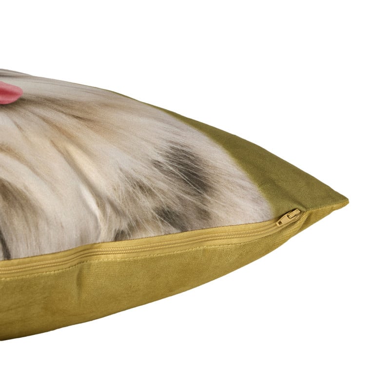 Kussen kat - groen - 45x45 cm