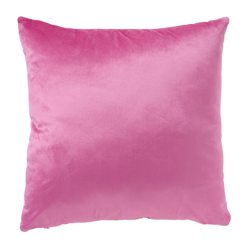 Kussen lijnen - roze/geel - 45x45 cm