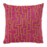 Kussen lijnen - roze/geel - 45x45 cm