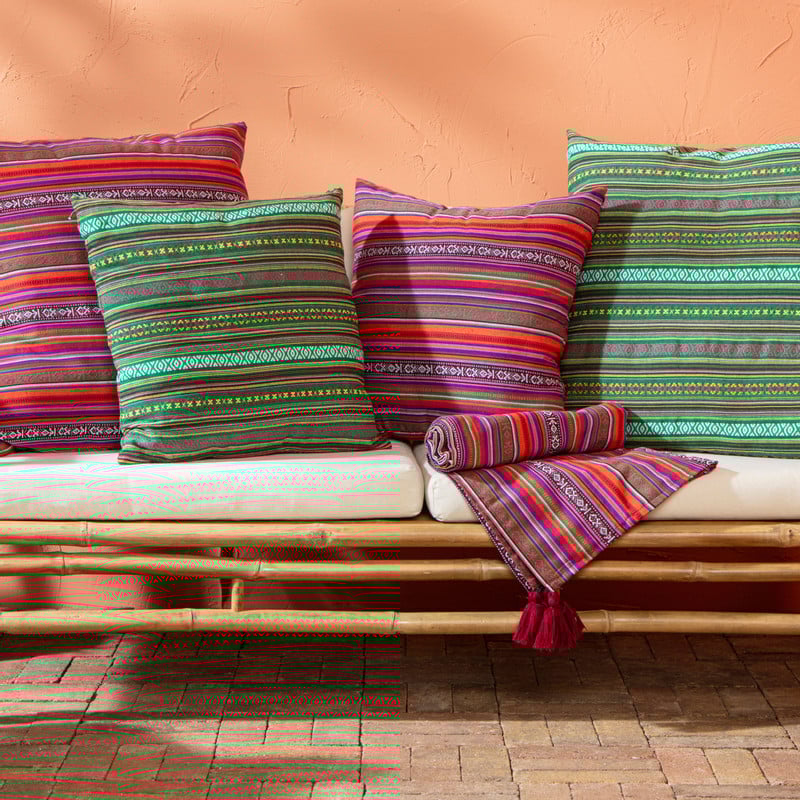 Kussen mexican klein - rood - 45x45 cm