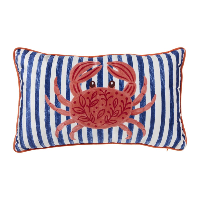 Kussen krab - multikleur - 45x27 cm