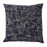 Kussen chenille jacquard - blauw - 45x45 cm