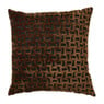 Kussen velvet geblokt - bruin - 45x45 cm
