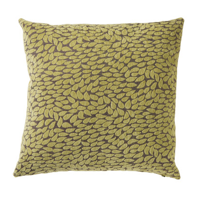 Kussen velvet bladeren - geel - 45x45 cm