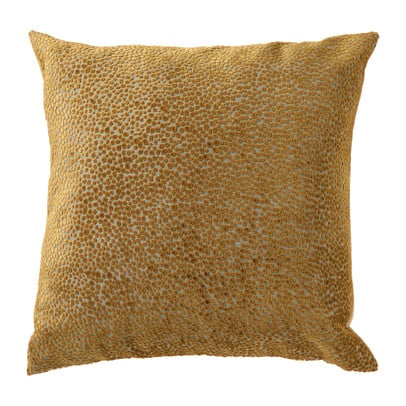 Kussen velvet schubben - bruin - 45x45 cm