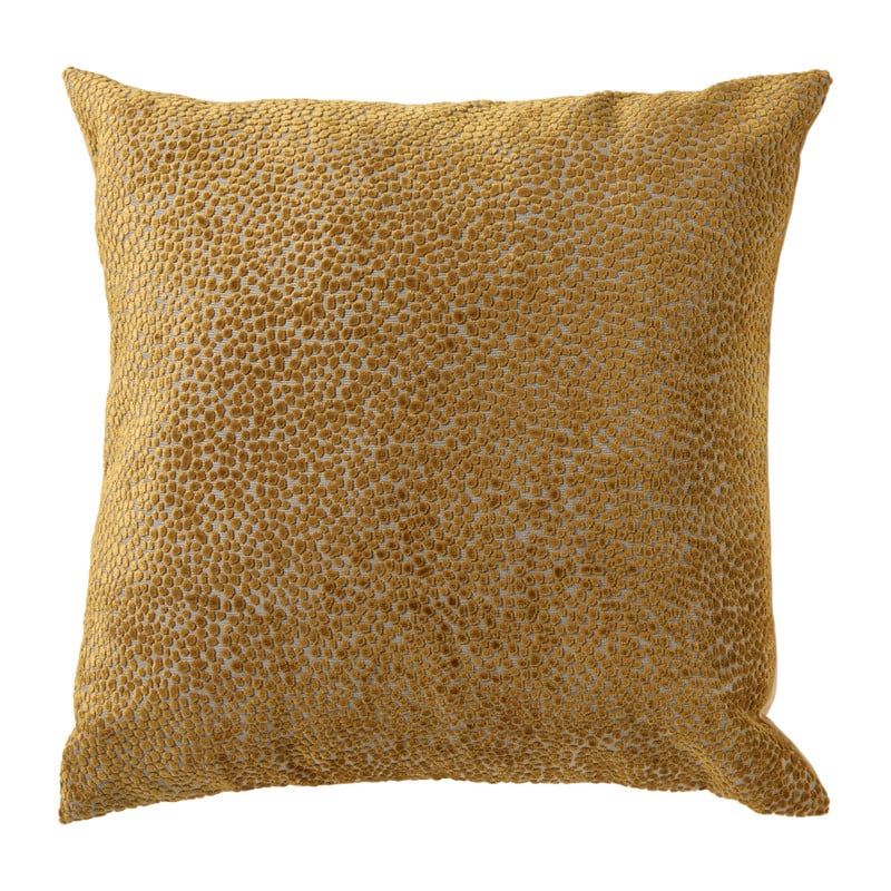 Kussen velvet schubben - bruin - 45x45 cm