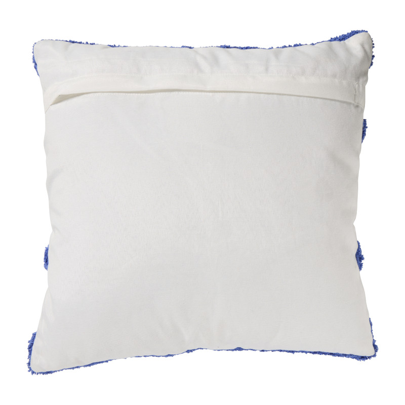 Kussen tufted - blauw - 45x45 cm