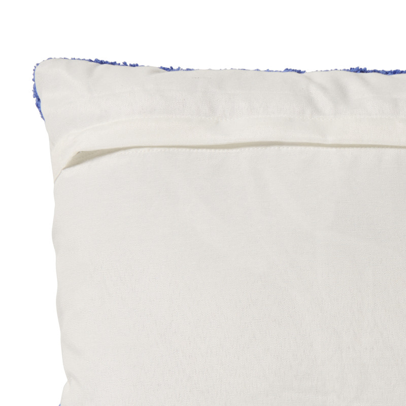 Kussen tufted - blauw - 45x45 cm