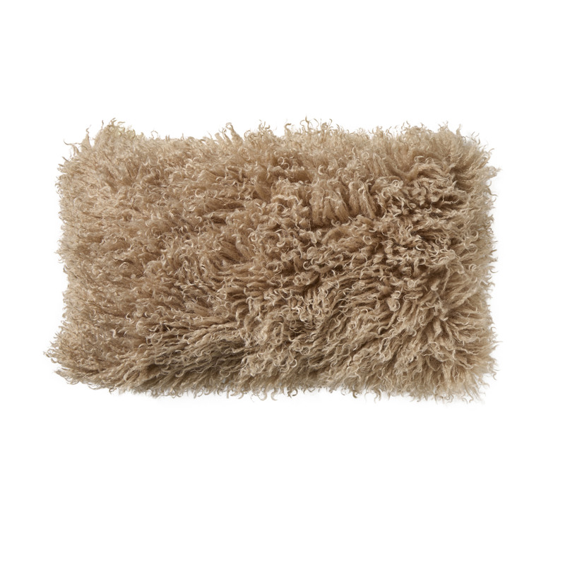 Kussen harig - beige - 30x50 cm