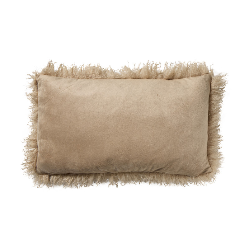 Kussen harig - beige - 30x50 cm