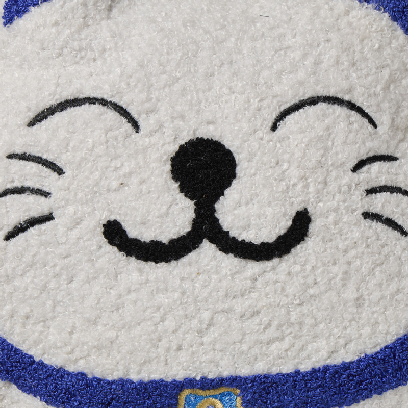 Kussen lucky cat - blauw/wit- 40x30 cm