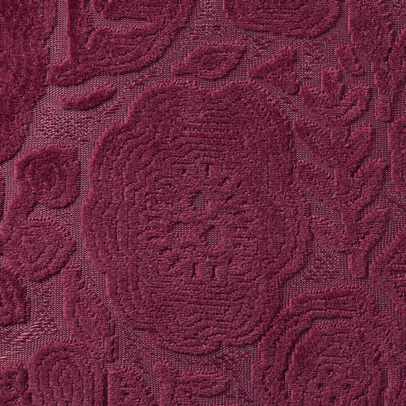 Kussen bloemenprint - bordeaux rood - 45x45 cm 