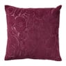 Kussen bloemenprint - bordeaux rood - 45x45 cm 