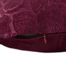 Kussen bloemenprint - bordeaux rood - 45x45 cm 