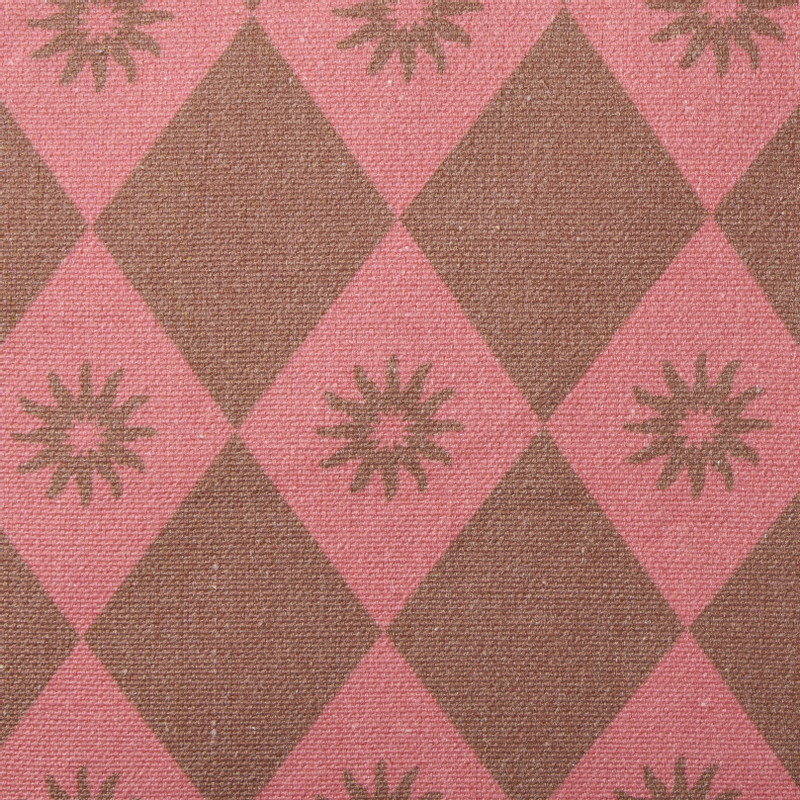Kussen ruit - bruin/rood - 45x45 cm