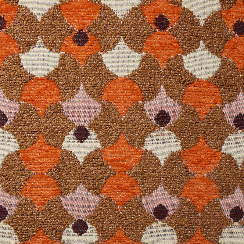 Kussen chenille jacquard - roze/paars - 45x45 cm
