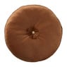 Kussen rond - bruin - ø33 cm