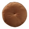 Kussen rond - bruin - ø33 cm