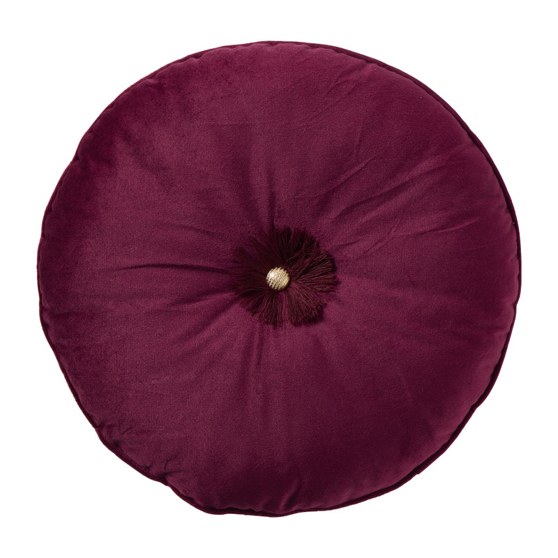 Kussen rond - paars - ø33 cm