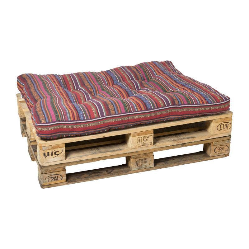 Pallet kussen Mexican - paars - 8x120x80 cm