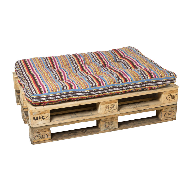 Pallet kussen Mexican - geel - 8x120x80 cm